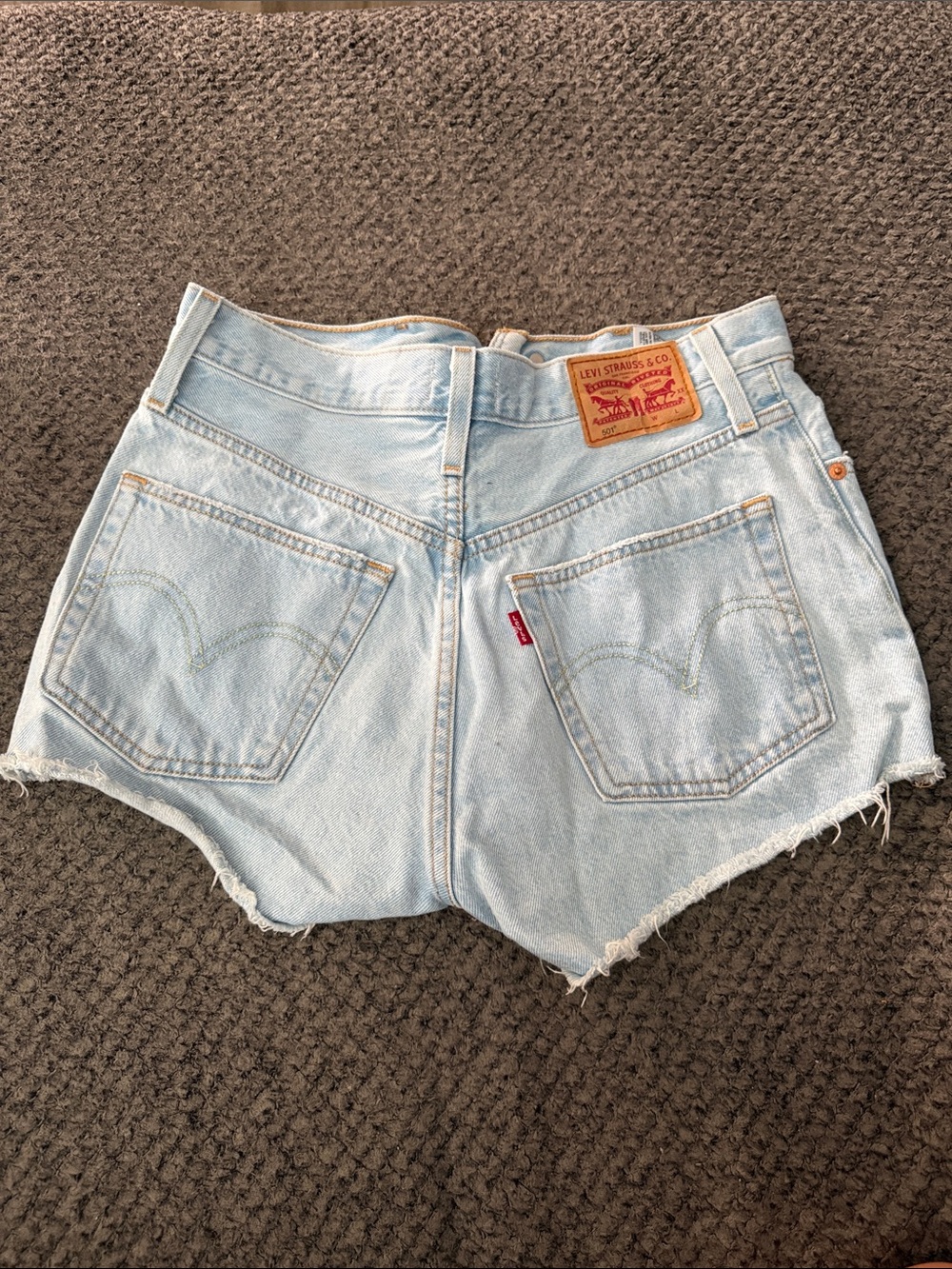 Levi's Pale Blue Vintage Cutoff Denim Shorts